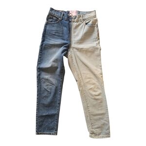 REVICE Two-Tone Blue and Tan Jeans